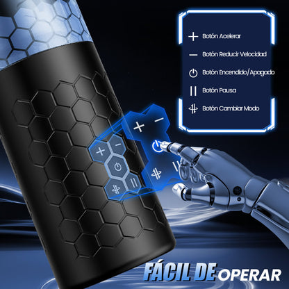 STORM - SPINNE Masturbatore elettrico cup rotazione telescopica 6 frequenza 3 velocità