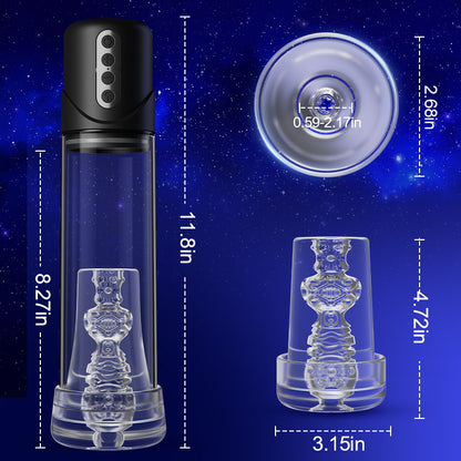 2 IN 1 Sviluppatore & Masturbatore 6 Aspirazione Pompa Pene YINGJUE