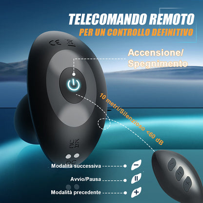 Massaggiatore prostatico Master of Steel Balls con 10 rotazioni e 10 vibrazioni