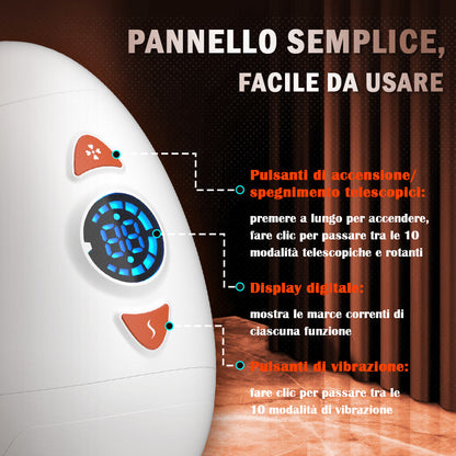 Explorer - Masturbatore elettrico a doppia entrata Innovative Pleasure Massaggio dei testicoli + Orgasmo del glande