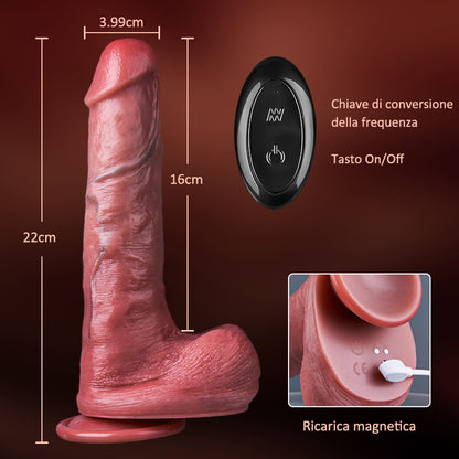 Western Cowboy - Telescopio a 9 frequenze + vibrazione, ricostruzione ultra-simulazione del dildo 1:1