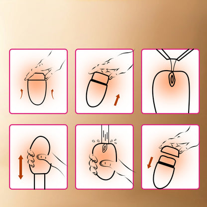 S-HANDE Simulazione della vagina Masturbatore manuale portatile a forma di uovo Compagno di orgasmo domestico e da viaggio