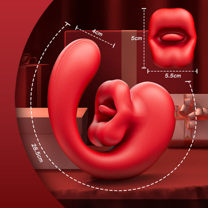 Little Rose - Vibratore femminile in materiale ultra morbido, morso a 10 frequenze, vibrazione a 10 frequenze