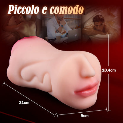 Giocattolo del sesso orale del clitoride con texture 3D Stroker 2 in 1 Pocket Pussy 0,8 kg