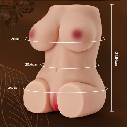 Bambola per masturbazione vibrante a 3 velocità e 9 frequenze, 3,6 libbre