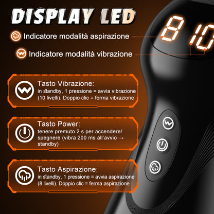 SolaceX - Evolution-8 Succhiare 10 Vibrare One Touch Orgasmo Masturbatore digitale a vuoto