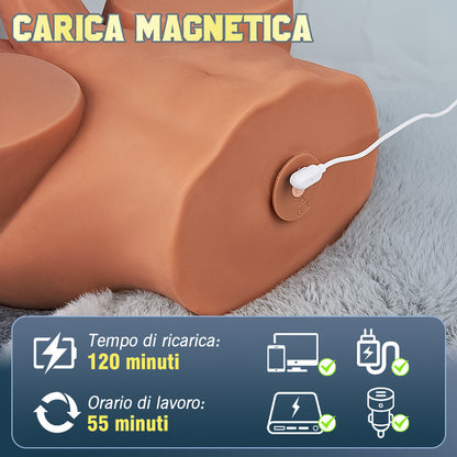 Dildo vibrante a spinta realistico Butt 10,12 libbre marrone