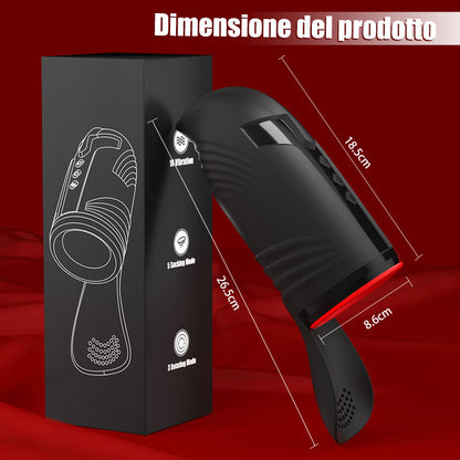 Cavallerista-10 Vibrazione 5 Succhiamento orale 3 Torsione rotazione del glande Allenamento + Masturbazione