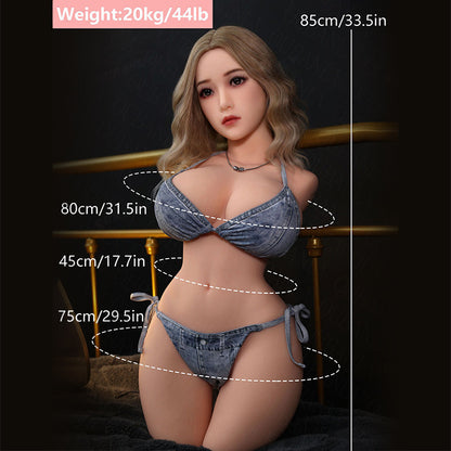 Freja Dream Goddess - Seni grandi, sesso orale e vaginale, elegante bambola del sesso realistica da 22 kg