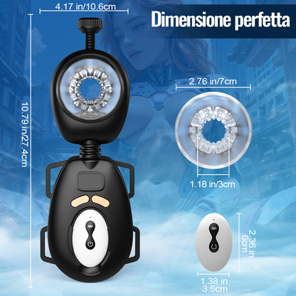 AssistPro-9 Stretch 9 Cintura a vibrazione Masturbatore indossabile