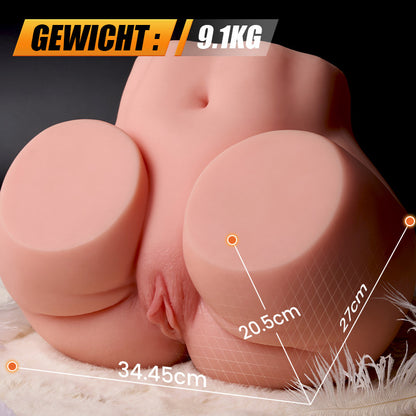 Jesse - Masturbatore maschile con glutei realistici e belli da 9,1 kg