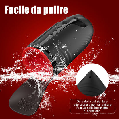 Cavallerista-10 Vibrazione 5 Succhiamento orale 3 Torsione rotazione del glande Allenamento + Masturbazione