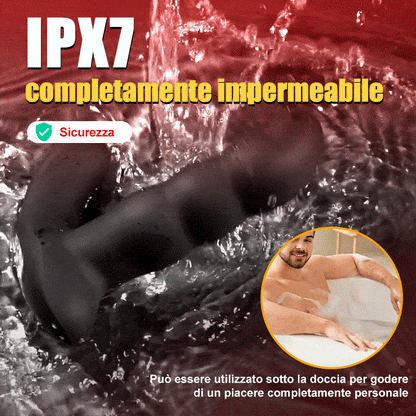 Maestro dell'Orgasmo - 5 Colpo, 10 Vibrazioni, Plug Anale Totalmente Impermeabile