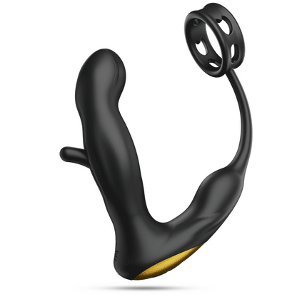 Massaggiatore prostatico in silicone vibrante e fluttuante con anello fallico