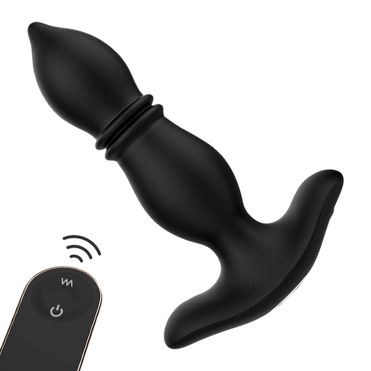 【NUOVO】Plug Anale Prostatico 2 IN 1 9 vibrzioni 9 telescopiche 14,5 cm