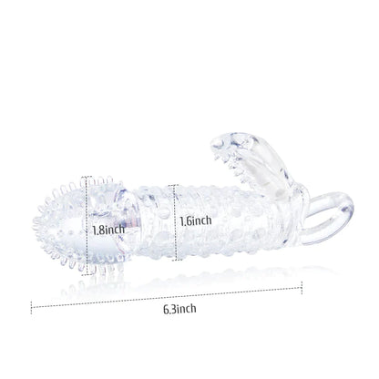 Guaina del pene vibrante trasparente 19,6 cm