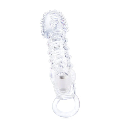 Guaina del pene vibrante trasparente 19,6 cm