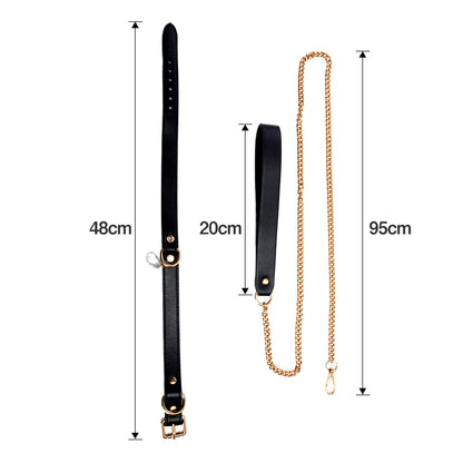Collare nero SM Coppia Sex Toys