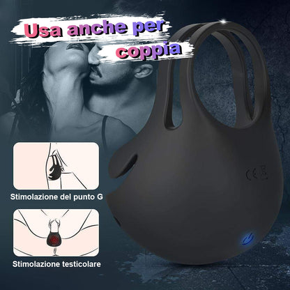 Anelli penieni inclusi testicoli 9 vibrazioni S-Hand